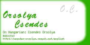 orsolya csendes business card